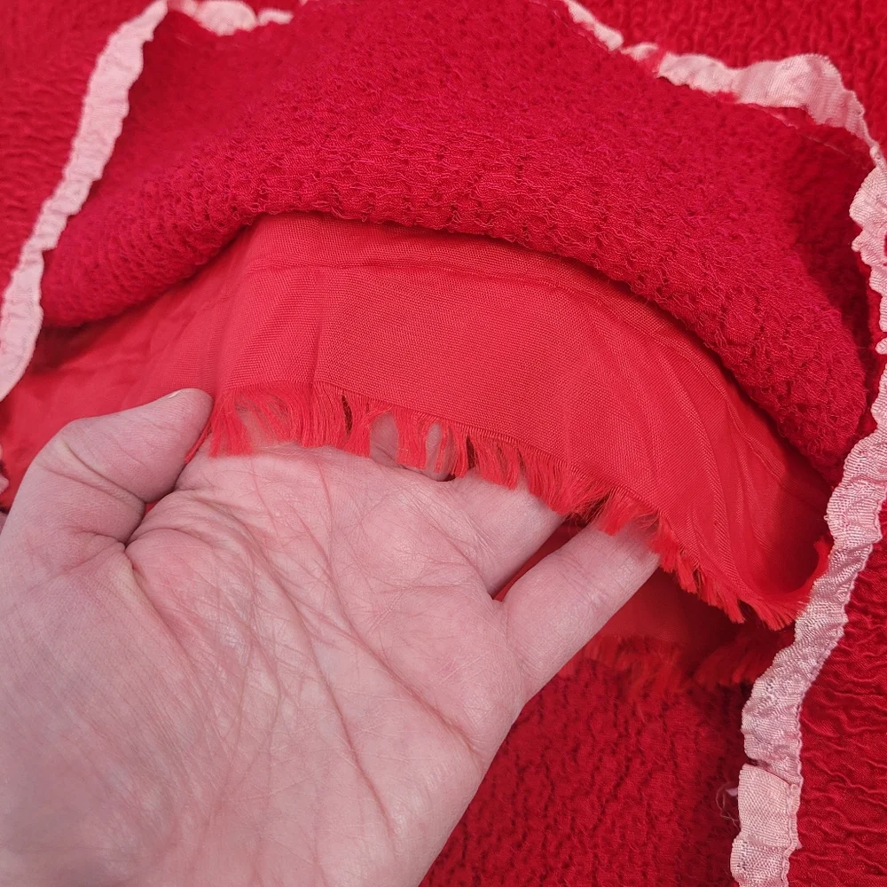 Vintage 1960s dagger collar red mini dress size small - Picture 10 of 14